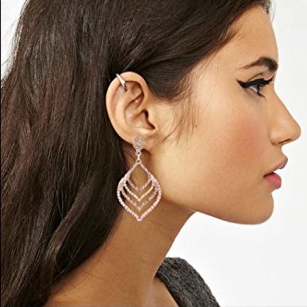 Rose gold earrings